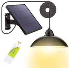 Bezdoteku LEDSolar 12 solární závěsná lampa na zahradu s dálkovým ovládáním, iPRO, 8W, studené světlo