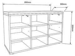 CASARREDO Botník s policemi LONIGO dub sonoma