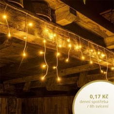 DecoLED DecoLED Svítící rampouchy - 2 x 0,5 m, 40 teple bílých LED