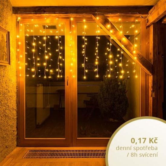 DecoLED DecoLED LED světelná záclona HOBBY LINE - 2x1m, teple bílá, 100 diod