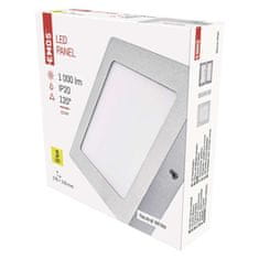 Emos EMOS LED panel 174×174, přisazený stříbrný, 12W neutrální bílá 1539067150