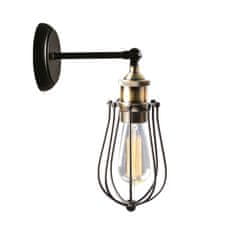 ACA ACA Lighting Vintage nástěnné svítidlo KS2047W1BK