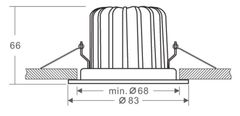 Light Impressions Light Impressions Deko-Light stropní vestavné svítidlo COB 68 Mood IP65 220-240V AC/50-60Hz 9,00 W 2000-2800 K 500 lm černá 565192