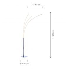 PAUL NEUHAUS PAUL NEUHAUS LED stojací svítidlo, moderní chrom, 3-ramenné 3000K LD 15383-55