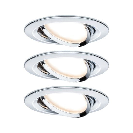 Paulmann PAULMANN Vestavné svítidlo LED Nova kruhové 3x6,5W GU10 chrom výklopné 3-krokové-stmívatelné 934.70 P 93470 93470