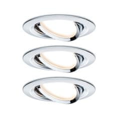 Paulmann PAULMANN Vestavné svítidlo LED Nova kruhové 3x6,5W chrom výklopné 3-krokové-stmívatelné 934.88 P 93488 93488