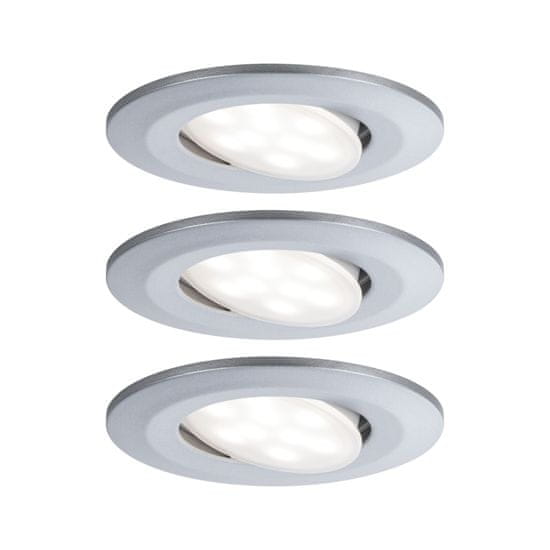 Paulmann PAULMANN Vestavné svítidlo LED Calla kruhové 3x6,5W matný chrom výklopné 999.33 P 99933 99933