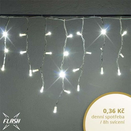 DecoLED DecoLED LED světelné krápníky, FLASH, 3x0,5m, ledově bílá, 114 diod, IP67 IFNX0305