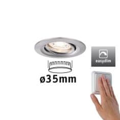 Paulmann PAULMANN LED vestavné svítidlo Nova mini Plus EasyDim výklopné 1x4,2W 2700K kov kartáčovaný 230V 929.72 92972