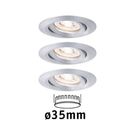 Paulmann PAULMANN LED vestavné svítidlo Nova mini výklopné 3x4W 2700K hliník broušený 230V 942.97 94297