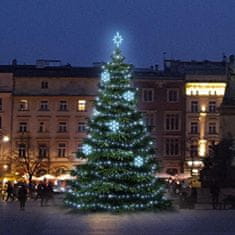 DecoLED LED světelná sada na stromy vysoké 6-8m, ledová bílá s dekory EFD01