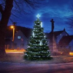 DecoLED LED světelná sada na stromy vysoké 3-5m, ledová bílá s padajícím sněhem