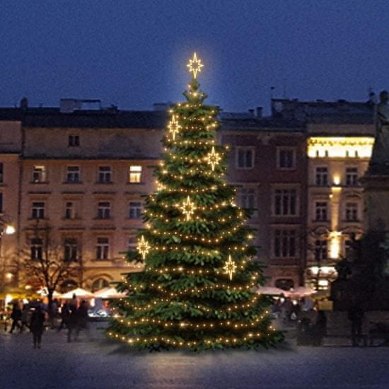 DecoLED LED světelná sada na stromy vysoké 6-8m, teplá bílá s dekory EFD10WS1