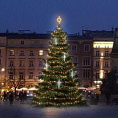 DecoLED LED světelná sada na stromy vysoké 9-11m, teplá bílá s padajícím sněhem