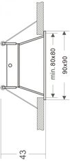 Light Impressions Deko-Light stropní vestavné svítidlo Arktur hranaté 12V AC/DC GU5.3 / MR16 1x max. 50,00 W 90 bílá RAL 9003 110020