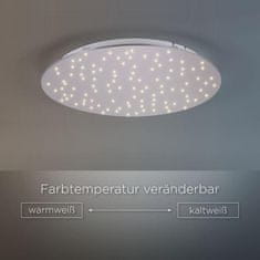 PAUL NEUHAUS LEUCHTEN DIREKT is JUST LIGHT LED stropní svítidlo kruhové v barvě oceli s nastavitelou barvou světla a funkcí stmívání 2700-5000K