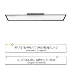 PAUL NEUHAUS LEUCHTEN DIREKT is JUST LIGHT LED panel svítidlo hranaté v černé s nastavitelou barvou světla a funkcí stmívání 2700-5000K