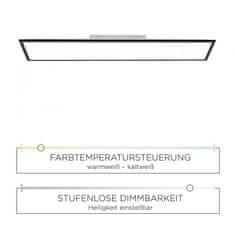 PAUL NEUHAUS LEUCHTEN DIREKT is JUST LIGHT LED stropní svítidlo hranaté v černé s nastavitelou barvou světla a funkcí stmívání 2700-5000K