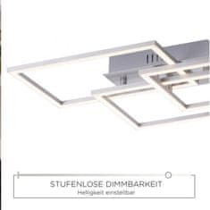 PAUL NEUHAUS LEUCHTEN DIREKT is JUST LIGHT LED stropní svítidlo v barvě oceli s funkcí stmívání v moderním designu SimplyDim 2700K