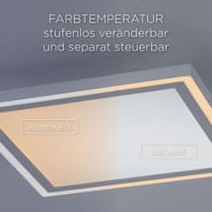 PAUL NEUHAUS LEUCHTEN DIREKT is JUST LIGHT LED stropní svítidlo hranaté v bílé s nastavitelnou teplotou barvy a funkcí stmívání 2700-5000K