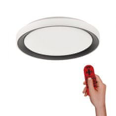 PAUL NEUHAUS LEUCHTEN DIREKT is JUST LIGHT LED stropní svítidlo kruhové černé s funkcí změny barev Smart Home MEDION RGB plus 3000-5000K