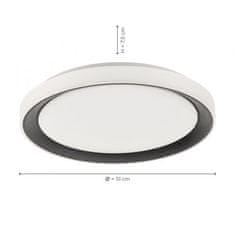 PAUL NEUHAUS LEUCHTEN DIREKT is JUST LIGHT LED stropní svítidlo kruhové černé s funkcí změny barev Smart Home MEDION RGB plus 3000-5000K