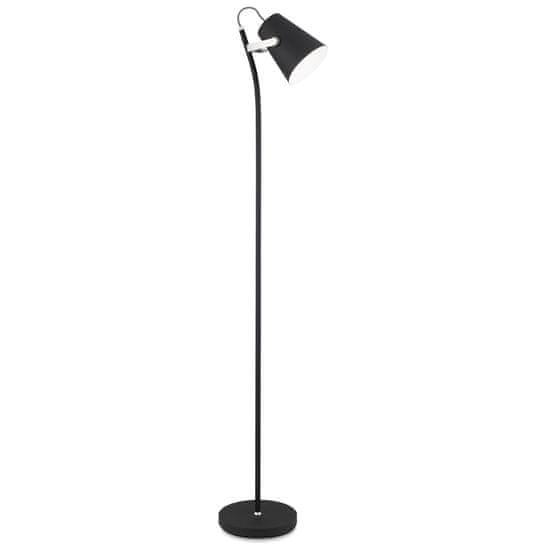 Sessak Sessak Moderní stojací lampa Odette - pr. 140 x 1500 x 230 mm, 28 W, matná černá, chrom SE ODELM