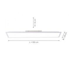 PAUL NEUHAUS LEUCHTEN DIREKT is JUST LIGHT LED panel svítidlo, bílá, 100x25 cm, přímé a nepřímé osvětlení, sériový obvod, paměťová funkce 3000K