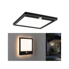 Paulmann PAULMANN LED venkovní panel Lamina vč. pohybové čidlo IP44 hranaté 250x250mm 3000K 14,5W 230V černá umělá hmota 94665