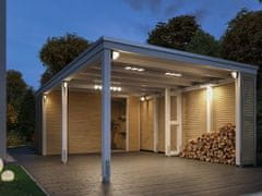 Paulmann PAULMANN Park plus Light LED venkovní nástěnné svítidlo Carport IP44 501x111mm 3000K 3x2W 12V antracit umělá hmota 94510