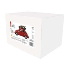 Emos EMOS LED červené auto se Santou, 12,5 cm, 3x AA, vnitřní, teplá bílá DCLW08