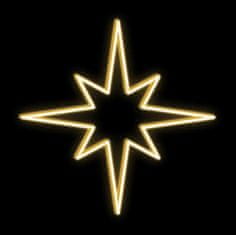 DecoLED DecoLED LED světelný motiv hvězda, teple bílá, pr. 50 cm