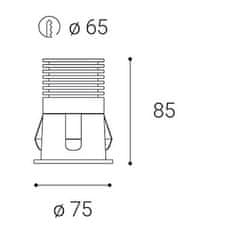 LED2 LED2 2250333D RAY M, B DIM 10 3000K ZÁPUSTNÉ ČERNÉ