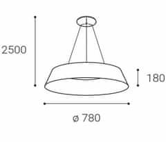 LED2 LED2 3272851D KATY 78 Z, DIM 80 2CCT 3000K/4000K ZÁVĚSNÉ BÍLÉ