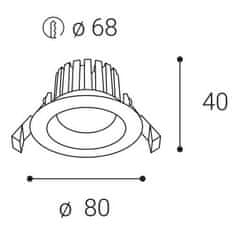 LED2 LED2 2231543DT MAX 1, B DIM 8W 4000K zápustné černé