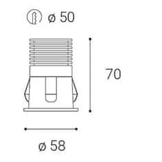 LED2 LED2 2250231DT RAY S, W 6W 3000K zápustné bílé