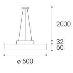 LED2 LED2 3111131DT RINGO 60 P-Z, W DIM 54W 3000K závěsné bílé