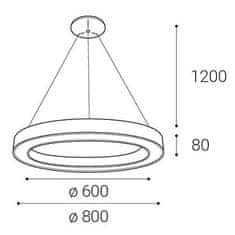 LED2 LED2 3270841DT SATURN 80 P-Z, W DIM 80W 4000K závěsné bílé