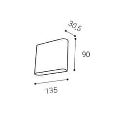 LED2 LED2 5234754 FLAT II S, A 3000K/4000K/5700K nástěnné antracit