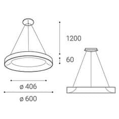 LED2 LED2 3270453DT BELLA 60 P-Z, B DIM 50W 2CCT 3000K/4000K závěsné černé