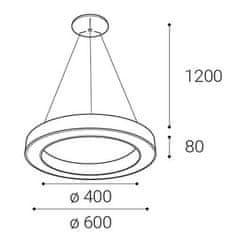 LED2 LED2 3270751DT SATURN 60 P-Z, W DIM 50W 2CCT 3000K/4000K závěsné bílé