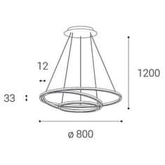 LED2 LED2 3271133DT CIRCLE 3 P-Z, B DIM 136W 3000K závěsné černé