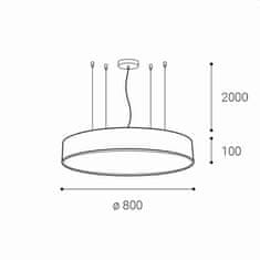 LED2 LED2 3271451D MONO 80 P-Z, W DIM 100W 2CCT 3000K/4000K závěsné bílé