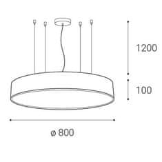 LED2 LED2 3271453DT MONO 80 P-Z, B DIM 100W 2CCT 3000K/4000K závěsné černé