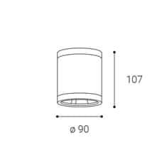 LED2 LED2 5234654 TUBO II, A 10W 3000K/4000K/5700K stropní antracit