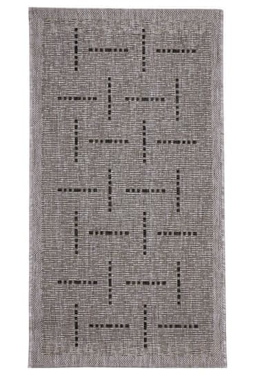 Devos Kusový koberec FLOORLUX Silver/Black 20008 – na ven i na doma