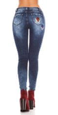 Amiatex Dámské jeans 76907, džínová, 34