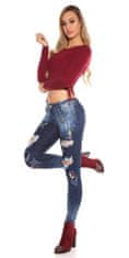 Amiatex Dámské jeans 76907, džínová, 34