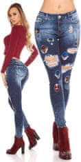 Amiatex Dámské jeans 76907, džínová, 34