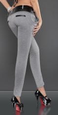 Amiatex Dámské jeans 76919, šedá, L/XL